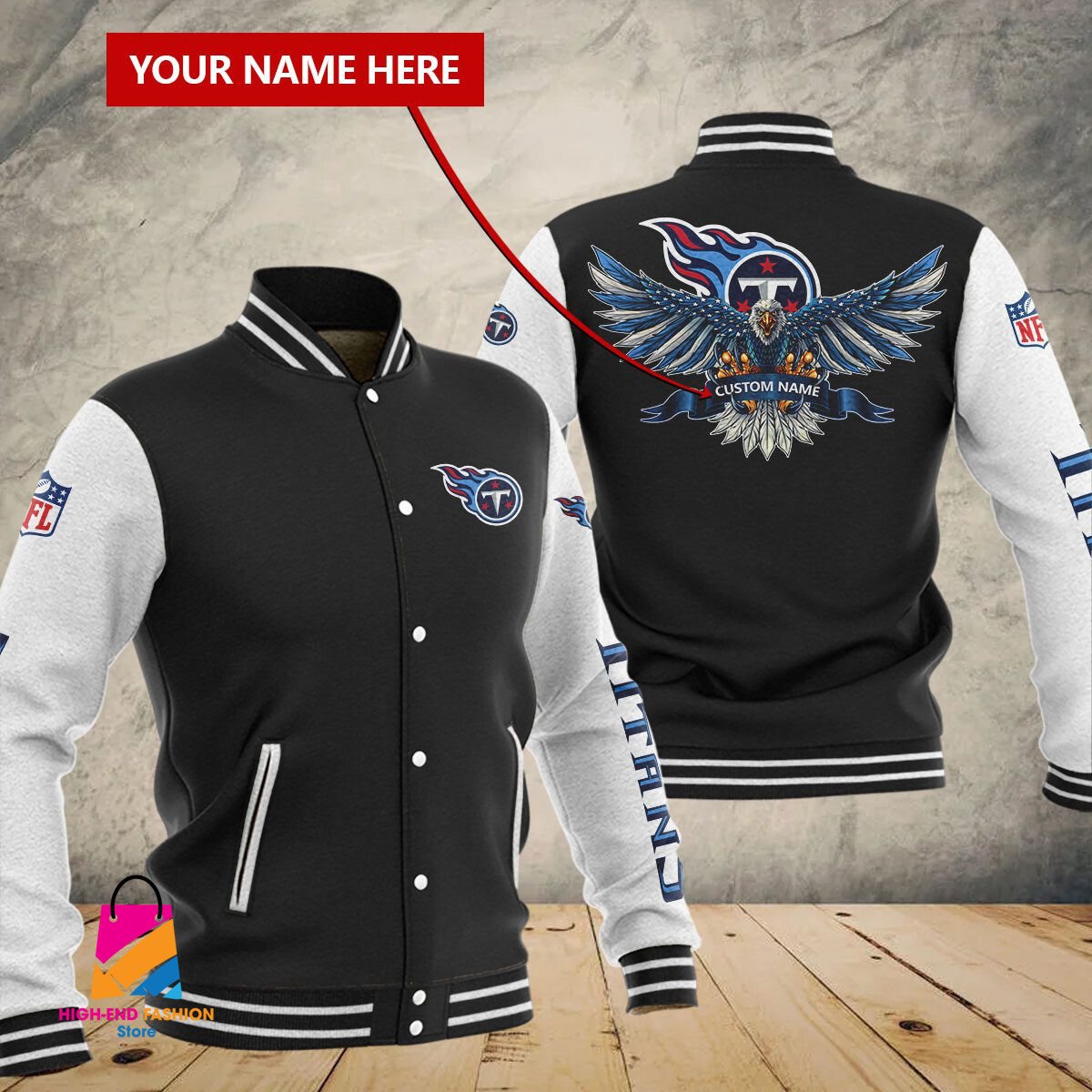 Tennessee Titans NFL Style Baseball Jacket For Fan