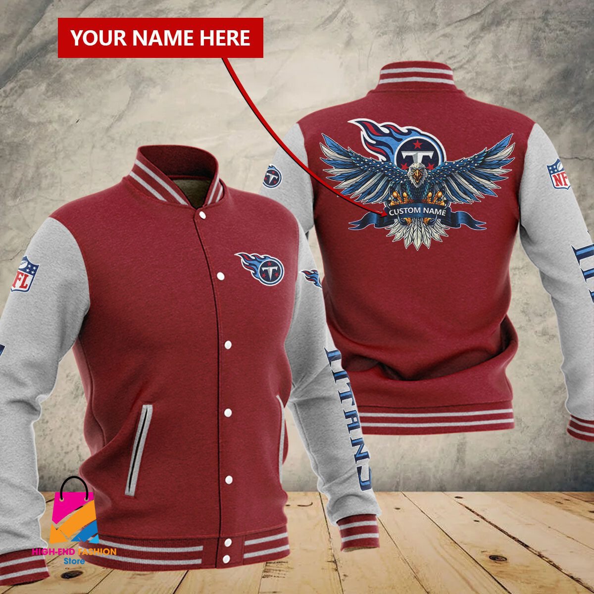 Tennessee Titans NFL Style Baseball Jacket For Fan