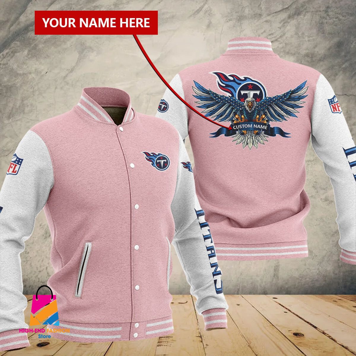 Tennessee Titans NFL Style Baseball Jacket For Fan