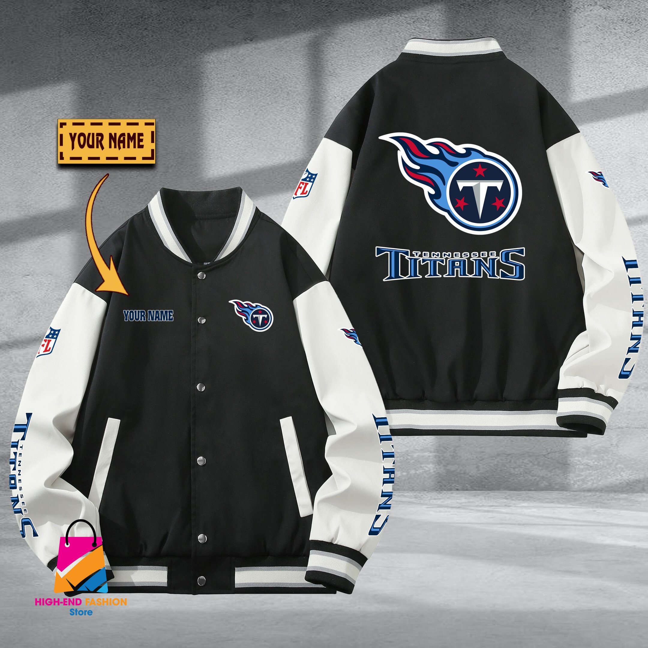 Tennessee Titans NFL Style Baseball Jacket For Fan
