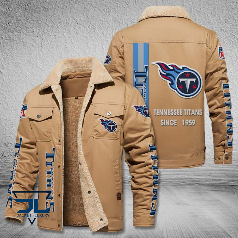 Tennessee Titans NFL Style Fleece Thermal Cotton Jacket For Fans