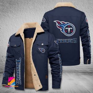 Tennessee Titans NFL Style Fleece Thermal Cotton Jacket For Fans