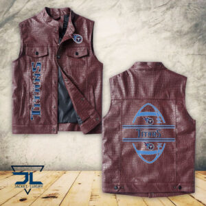 Tennessee Titans NFL Style Sleeveless Leather Jacket For Fans