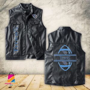 Tennessee Titans NFL Style Sleeveless Leather Jacket For Fans