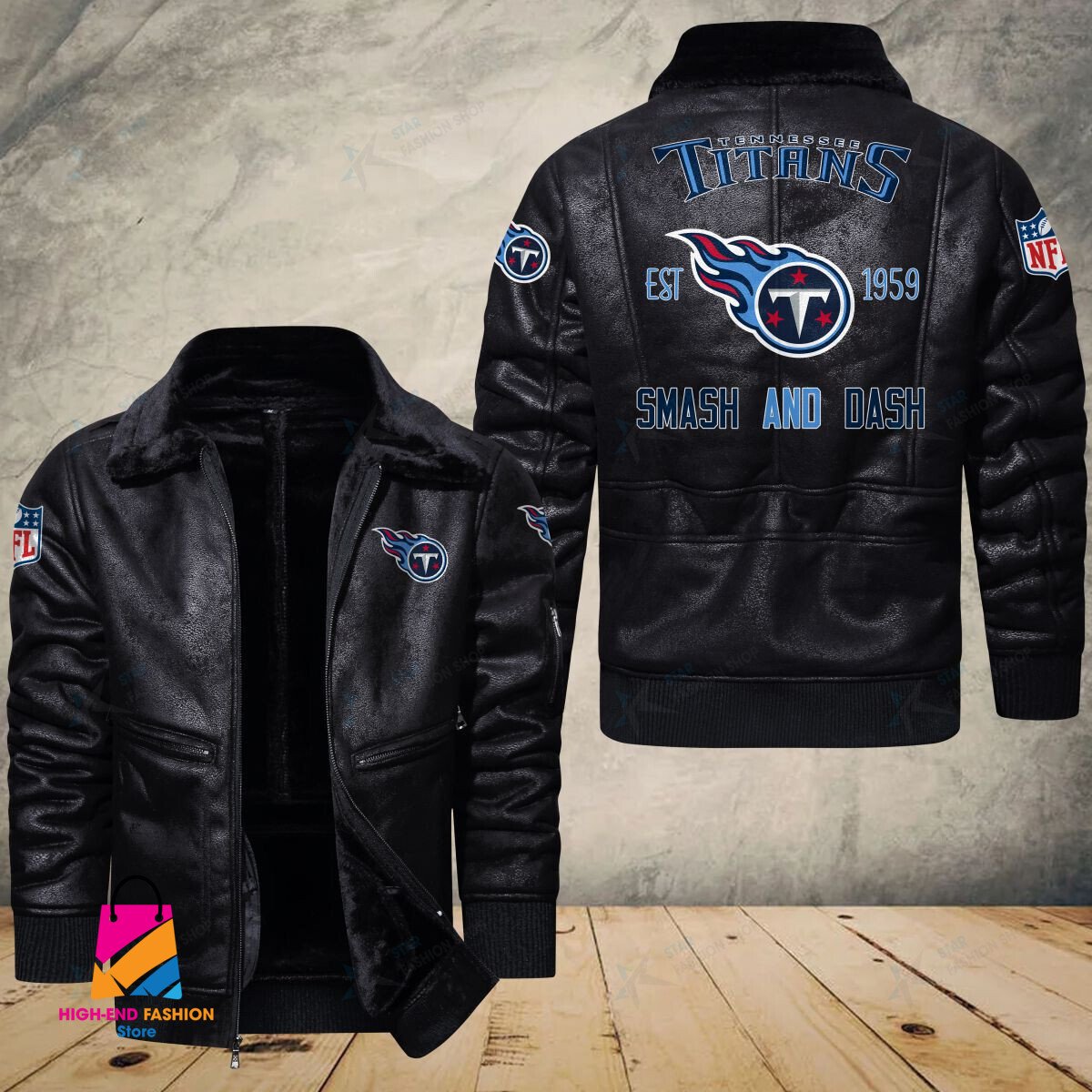 Tennessee Titans NFL Style Leather Jacket For Fans