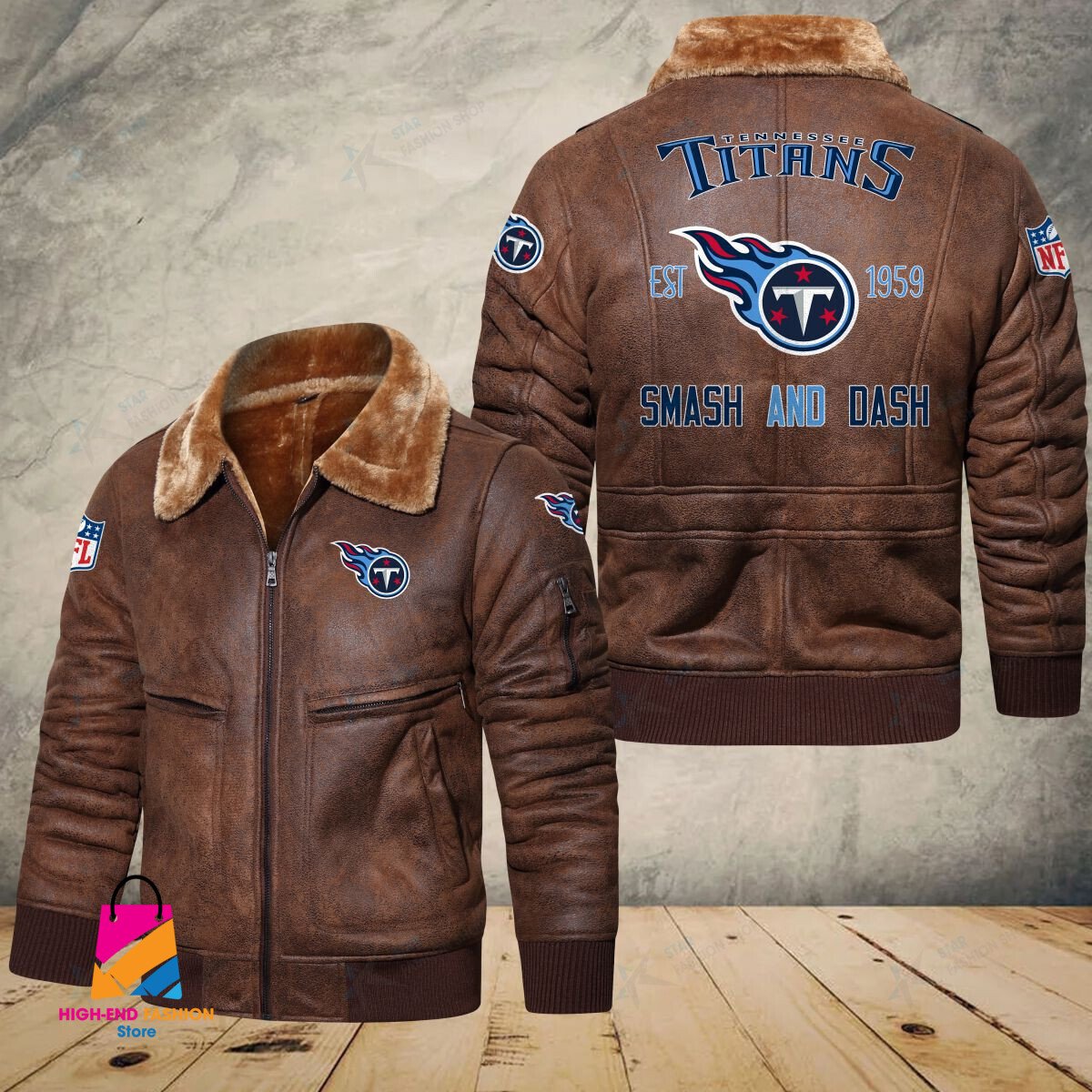 Tennessee Titans NFL Style Leather Jacket For Fans