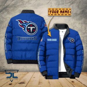 Tennessee Titans NFL Style Puffer Jacket For Fans