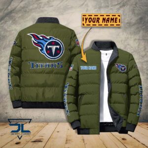 Tennessee Titans NFL Style Puffer Jacket For Fans