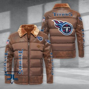 Tennessee Titans NFL Style Puffer Jacket For Fans