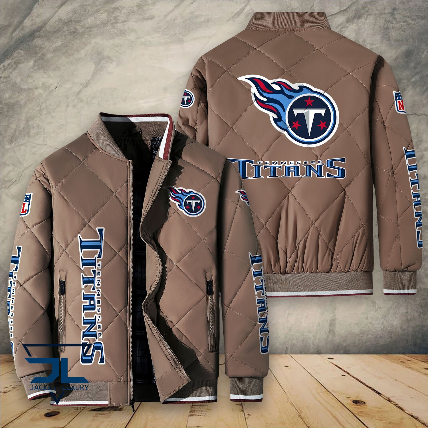 Tennessee Titans NFL Style Puffer Jacket For Fans