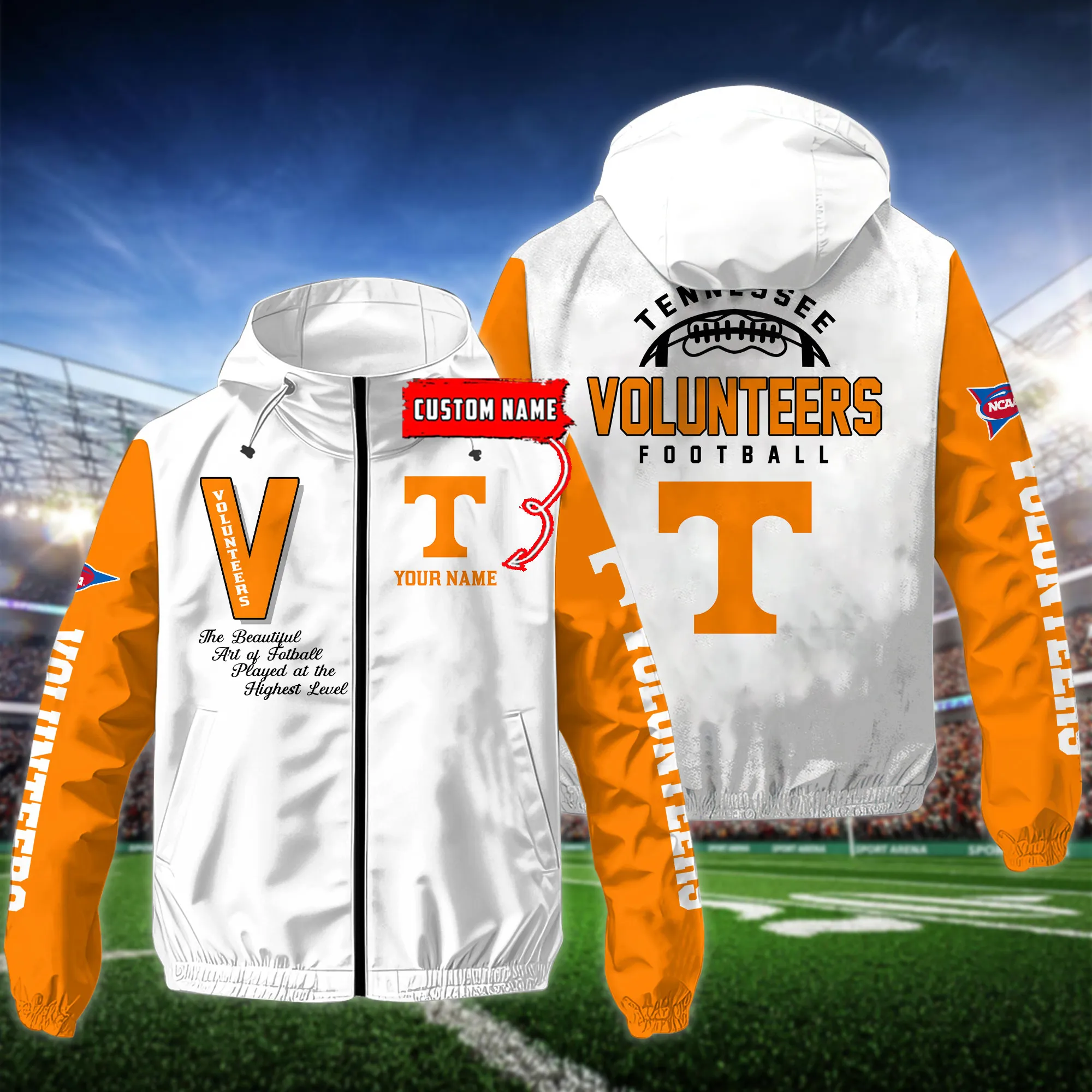 Tennessee Volunteers NCAA Personalized Style Windbreaker Jacket For Fans