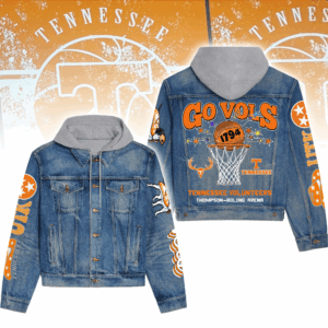 Tennessee Volunteers NCAA Style Hooded Denim Jacket For Fans