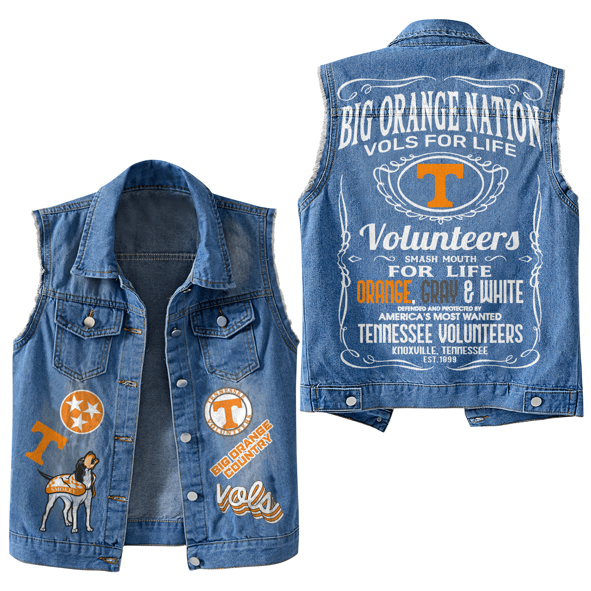 Tennessee Volunteers NCAA Style Sleeveless Jacket For Fans