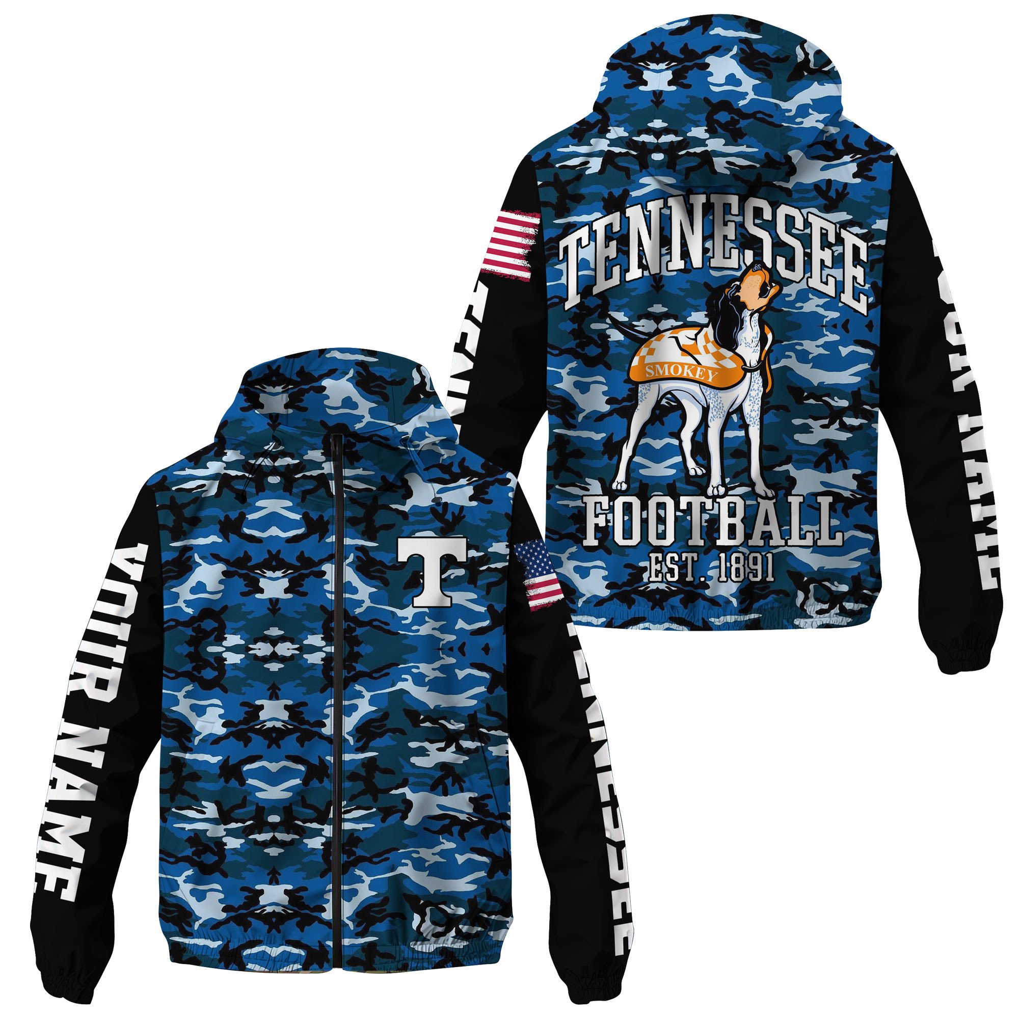 Tennessee Volunteers NCAA Style Windbreaker Jacket For Fans