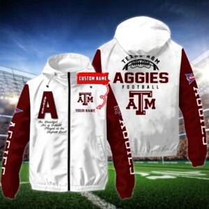 Texas A&M Aggies NCAA Personalized Style Windbreaker Jacket For Fans