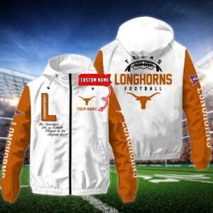 Texas Longhorns NCAA Personalized Style Windbreaker Jacket For Fans