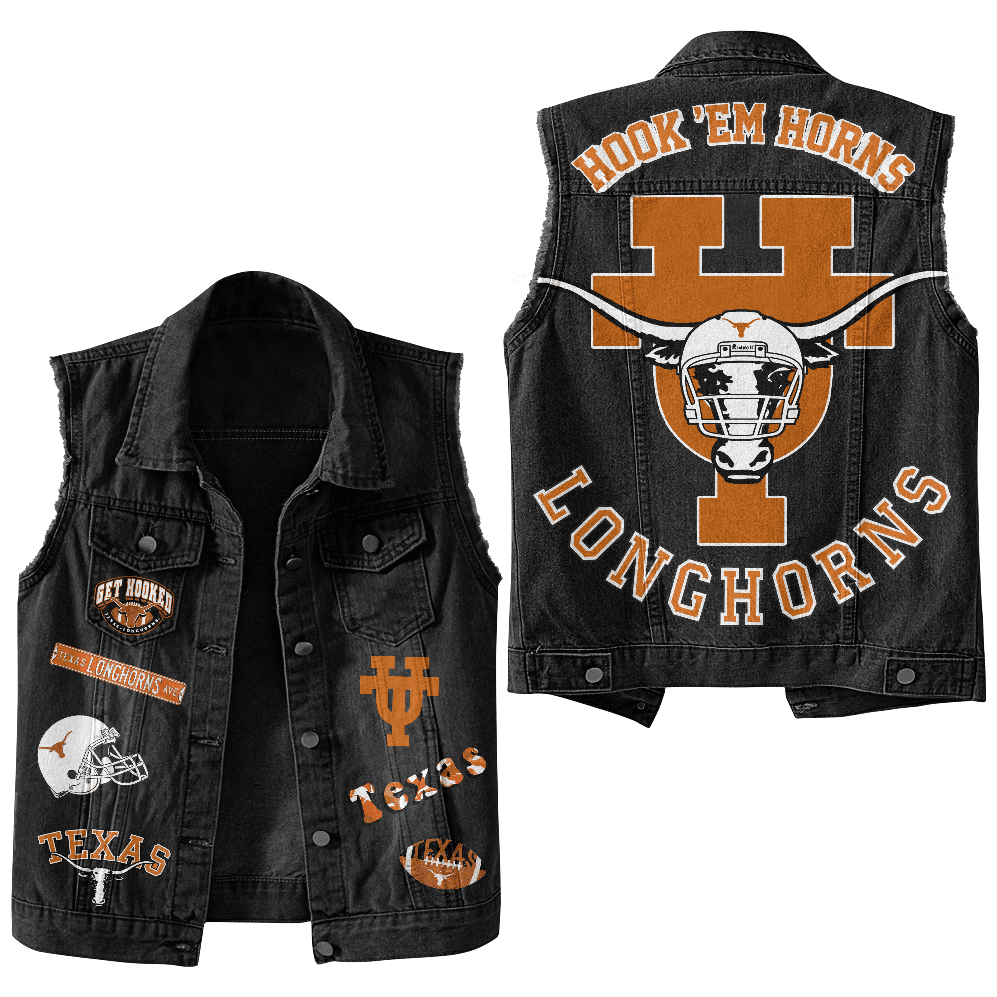Texas Longhorns NCAA Style Sleeveless Jacket For Fans