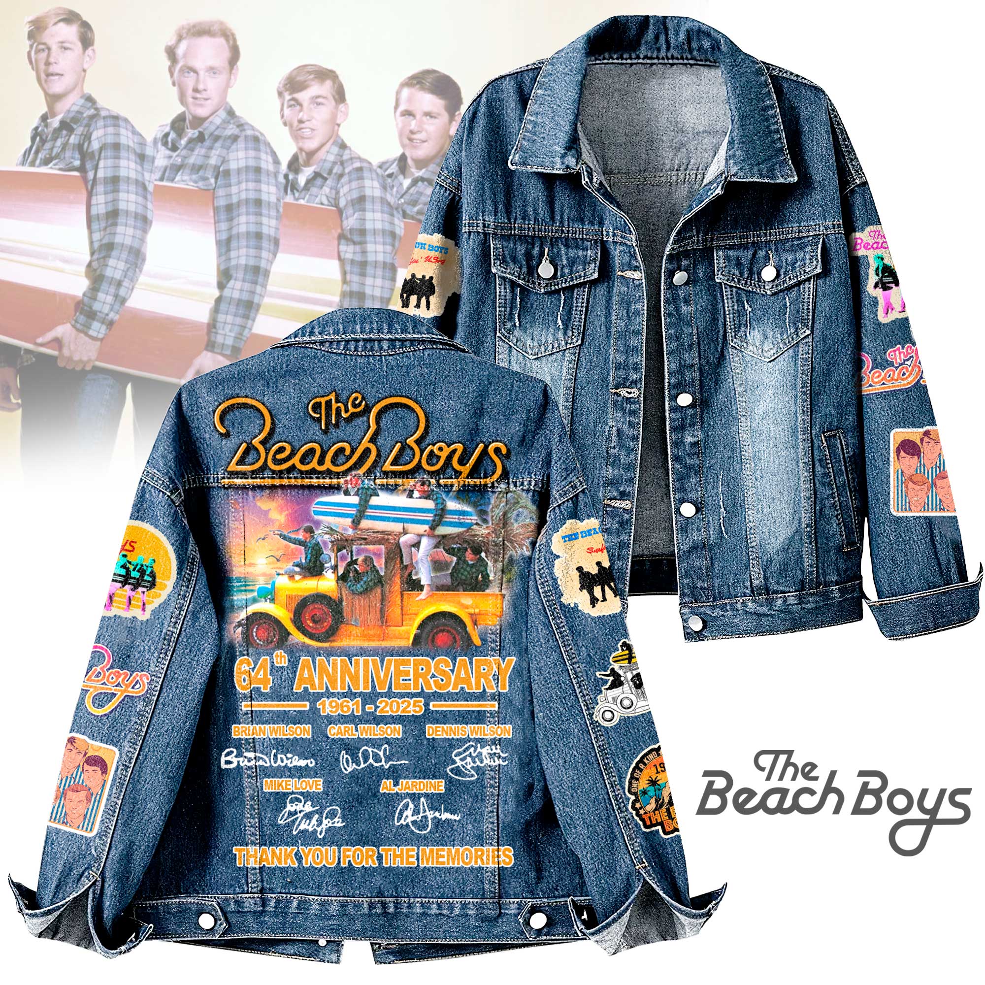 The Beach Boys Music Denim Jacket Gift For Fans