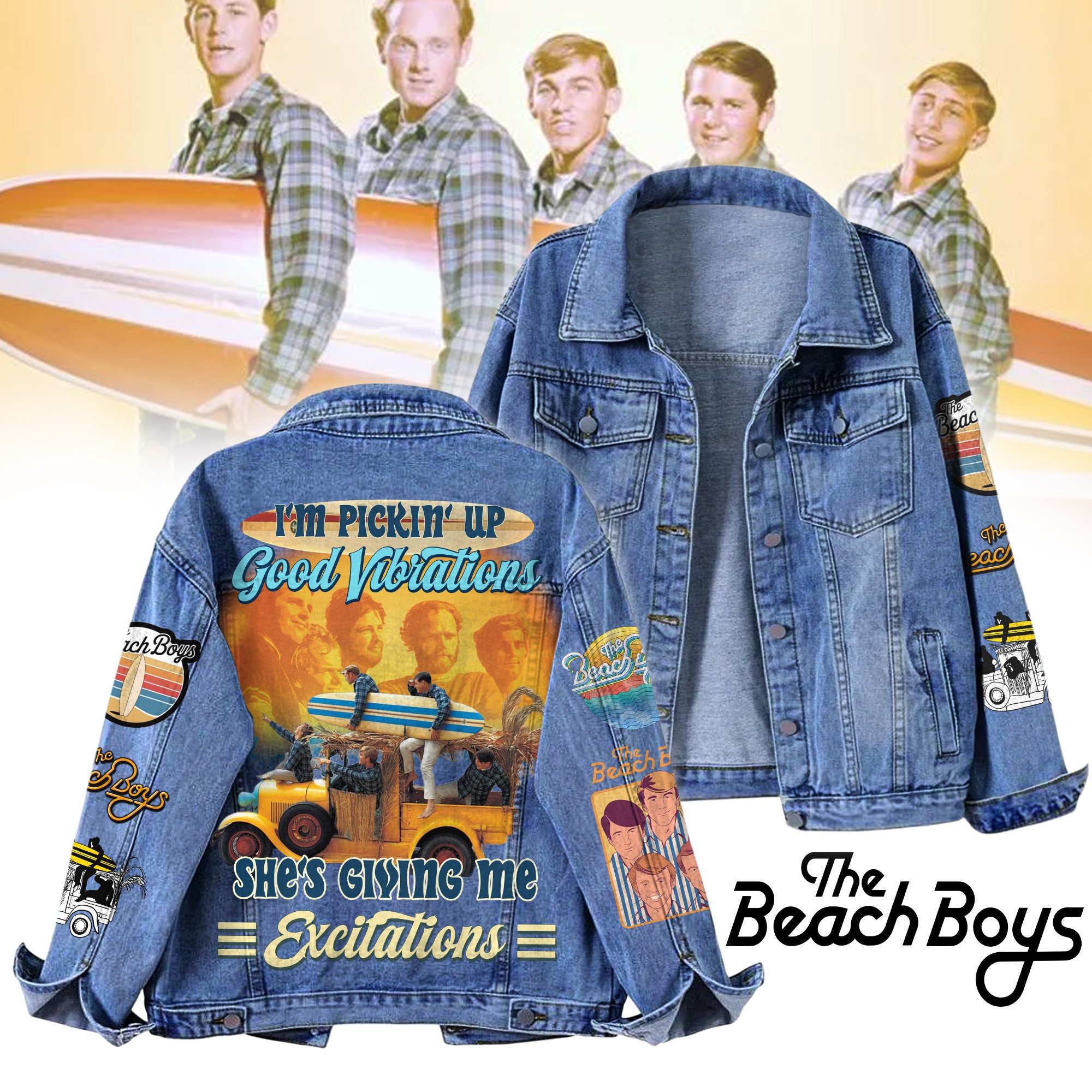 The Beach Boys Music Denim Jacket Gift For Fans