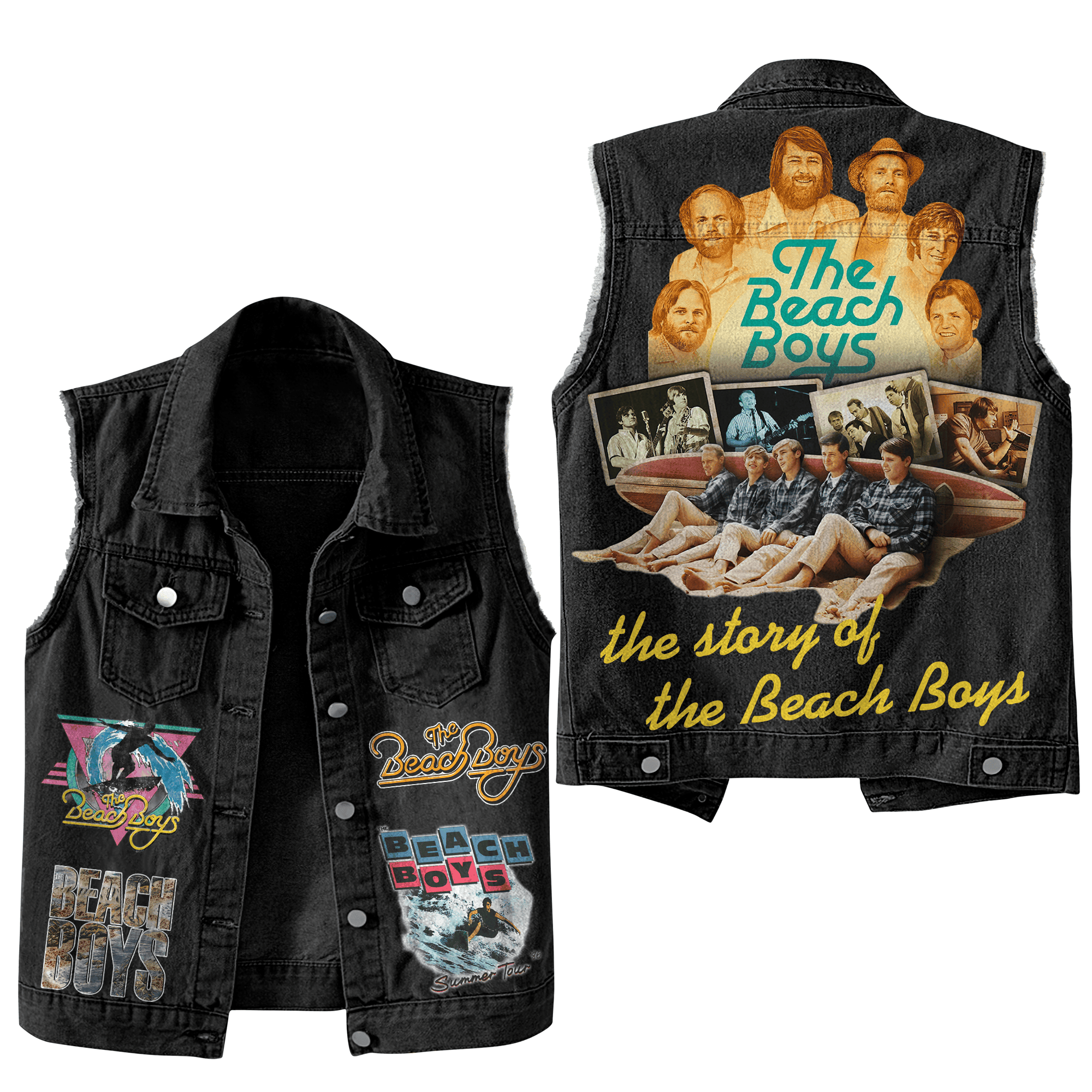 The Beach Boys Music Style Sleeveless Jacket For Fans