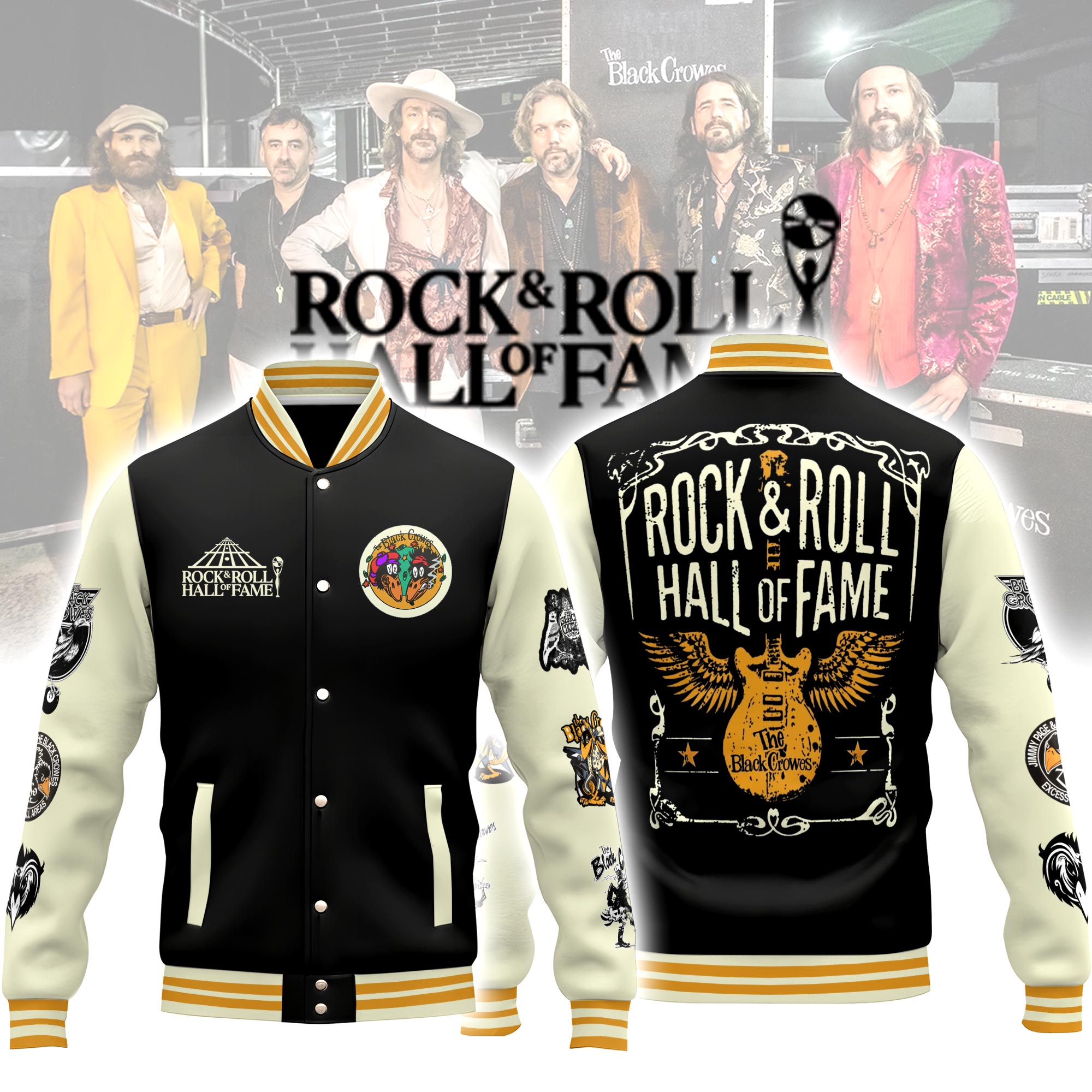 The Black Crowes Music Style Baseball Jacket