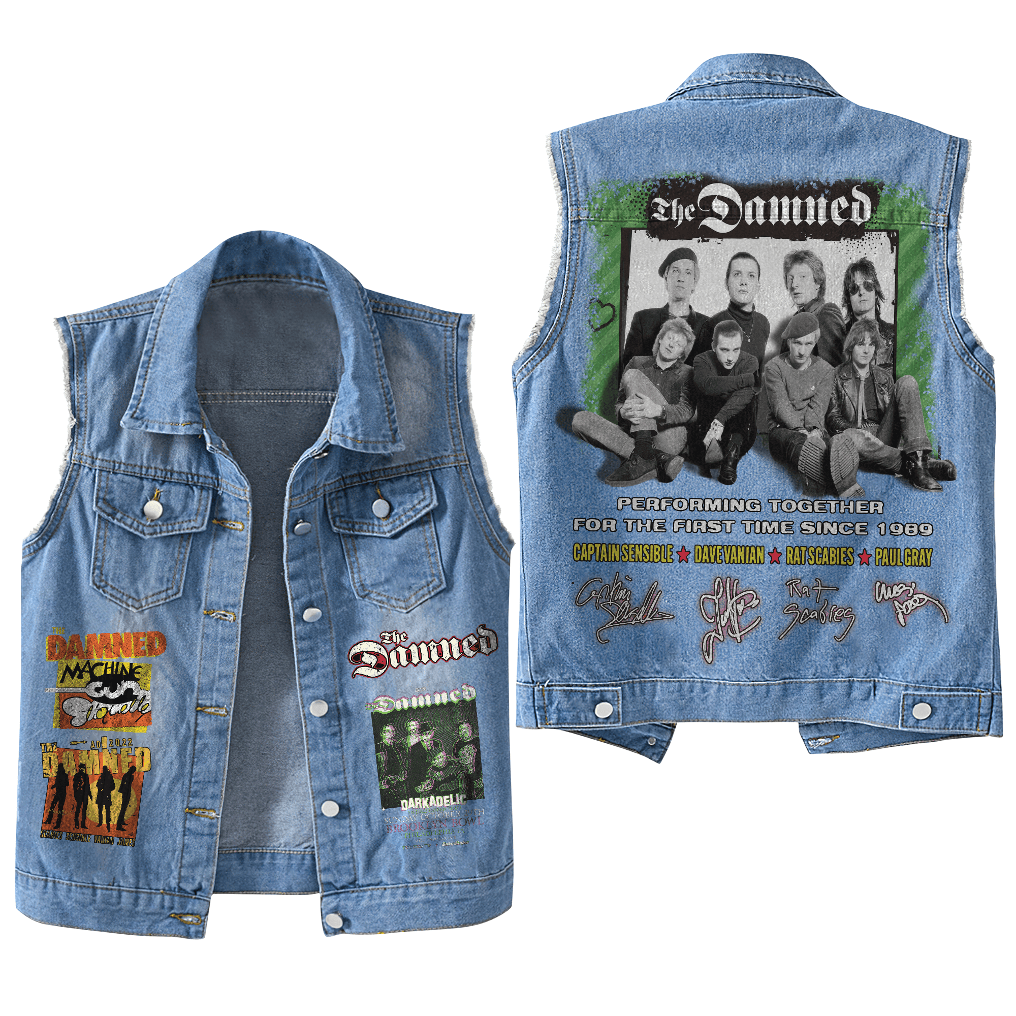 The Damned Music Style Sleeveless Jacket For Fans