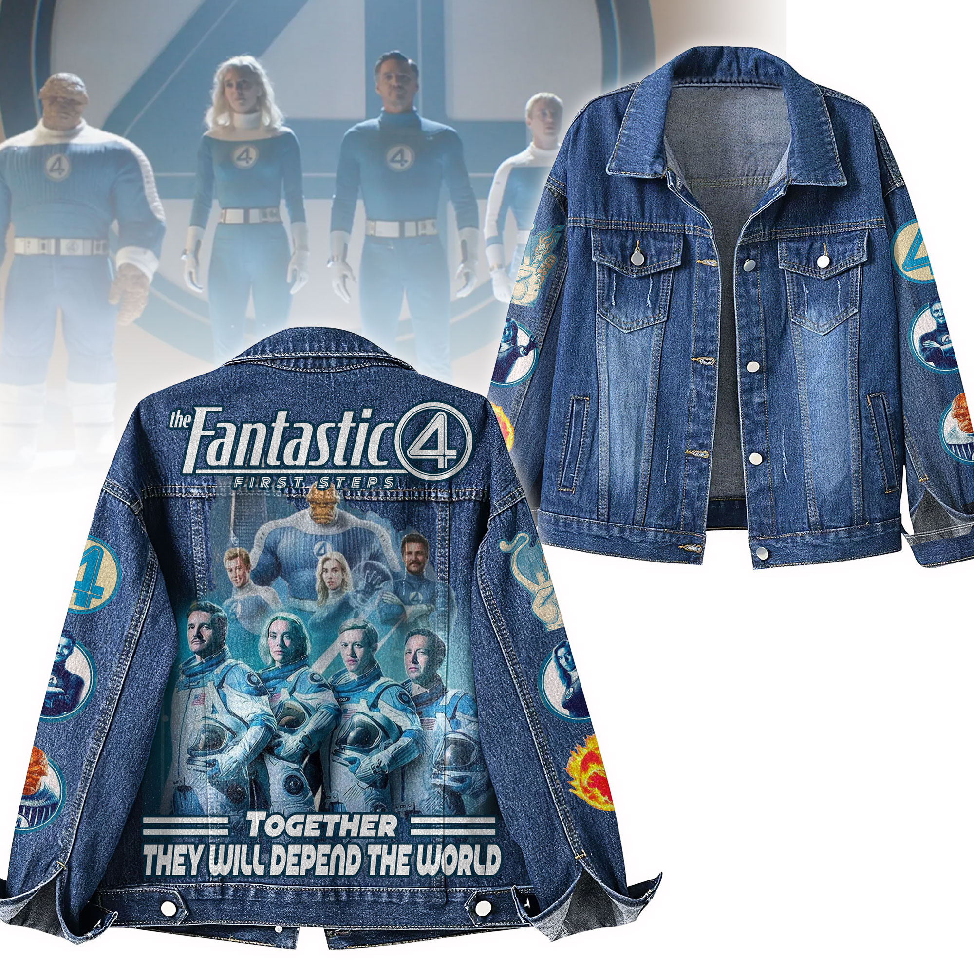 The Fantastic Four: First Steps Music Denim Jacket Gift For Fans