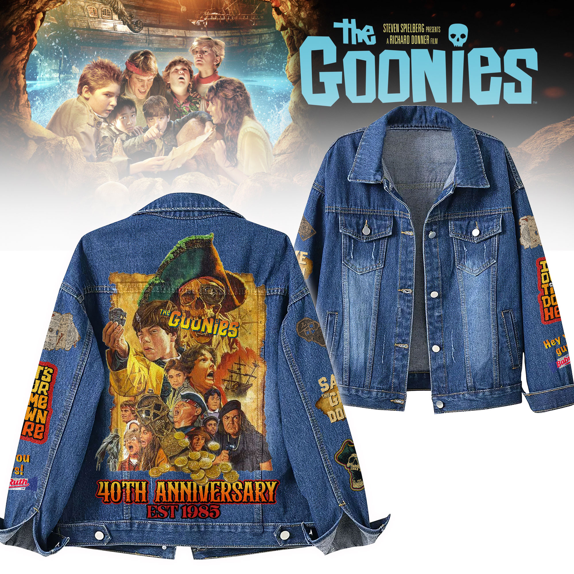 The Goonies Never Say Die! Games Denim Jacket Gift For Fans