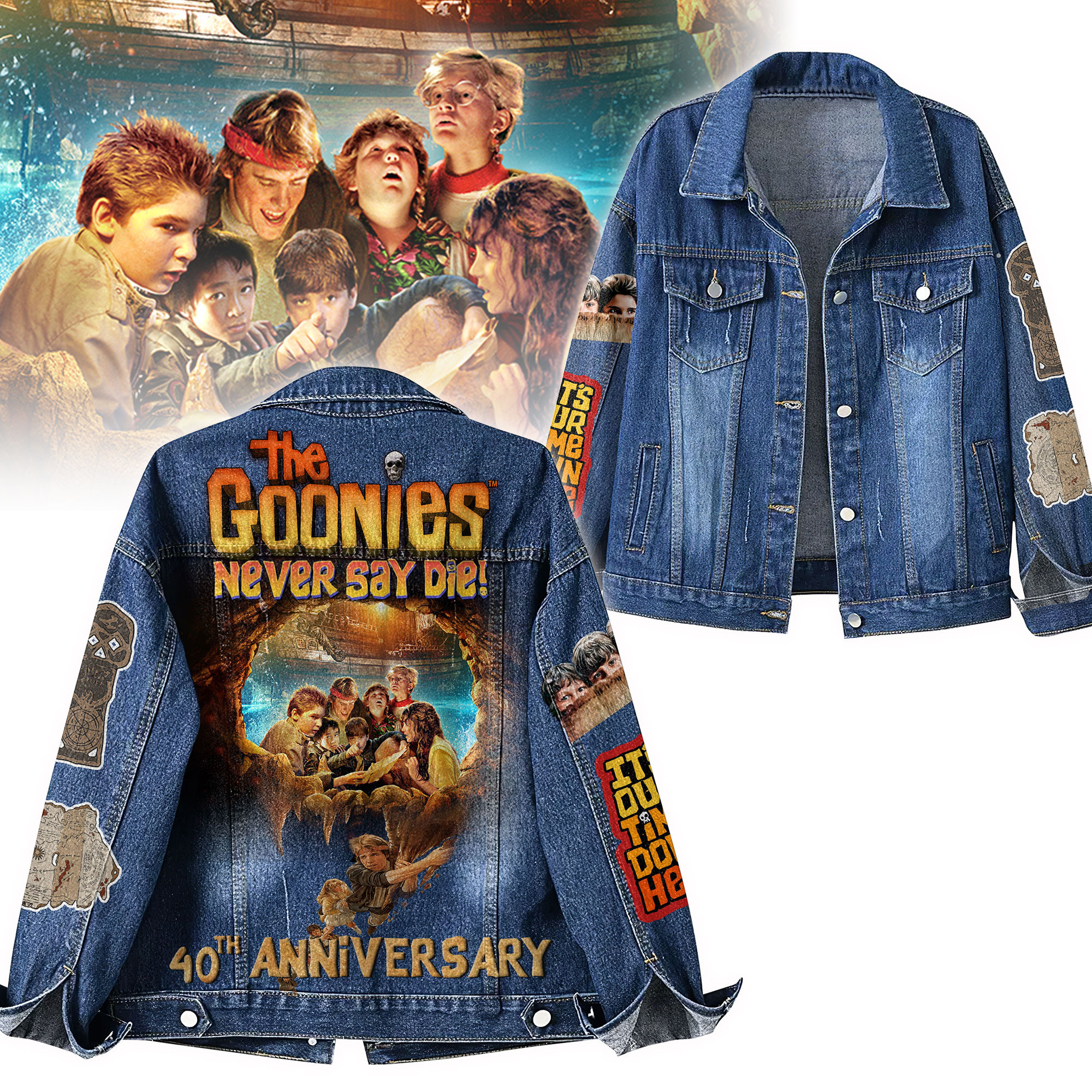 The Goonies Never Say Die! Games Denim Jacket Gift For Fans