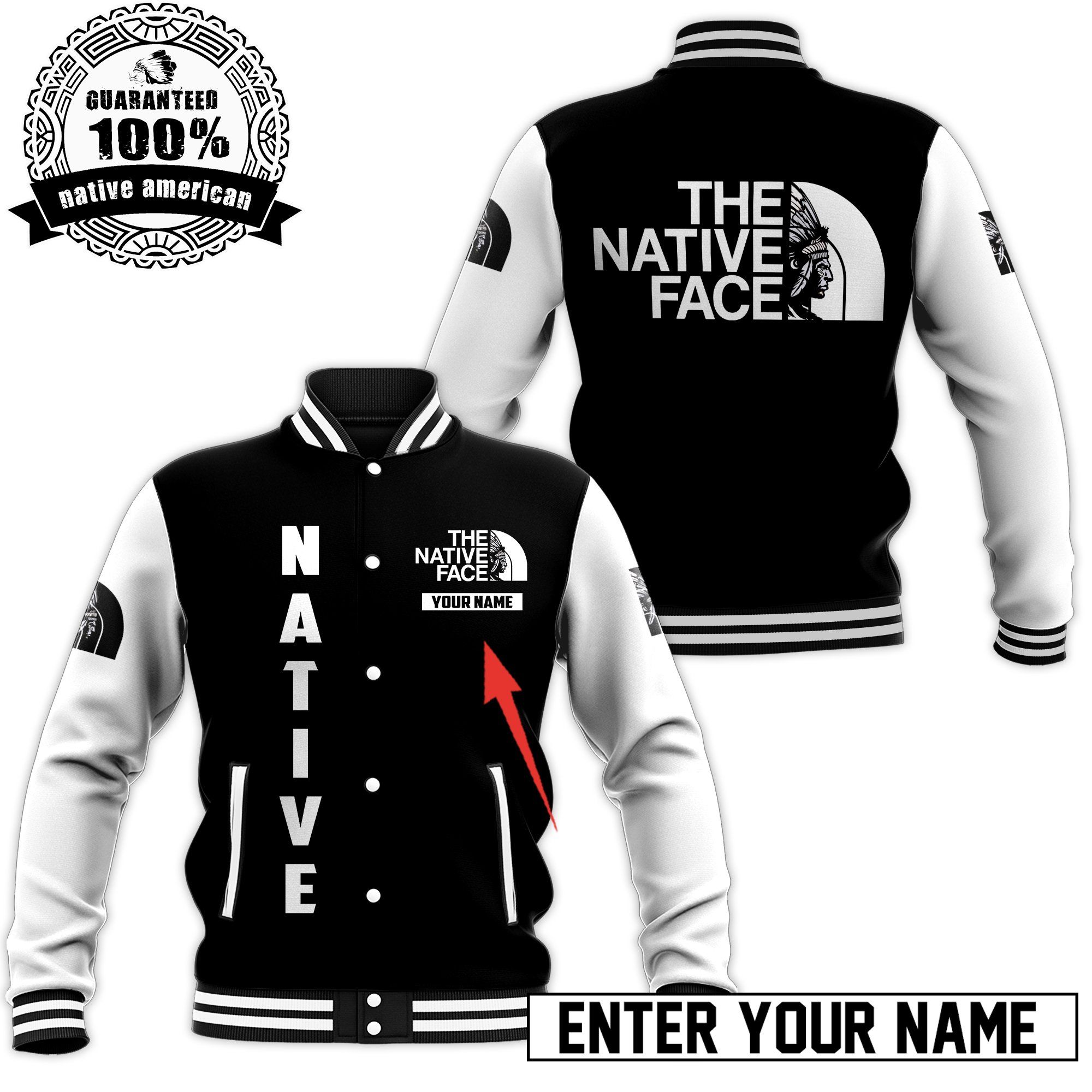 The Native Face Style Baseball Jacket For Fans