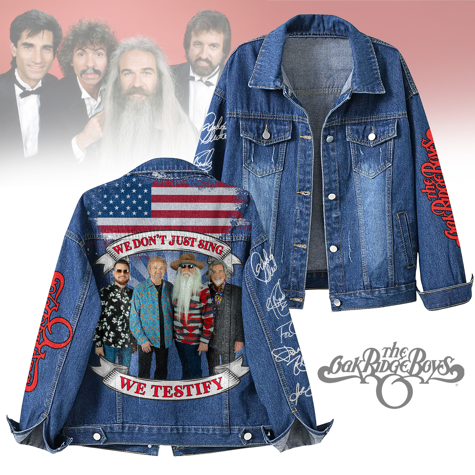 The Oak Ridge Boys Music Denim Jacket Gift For Fans