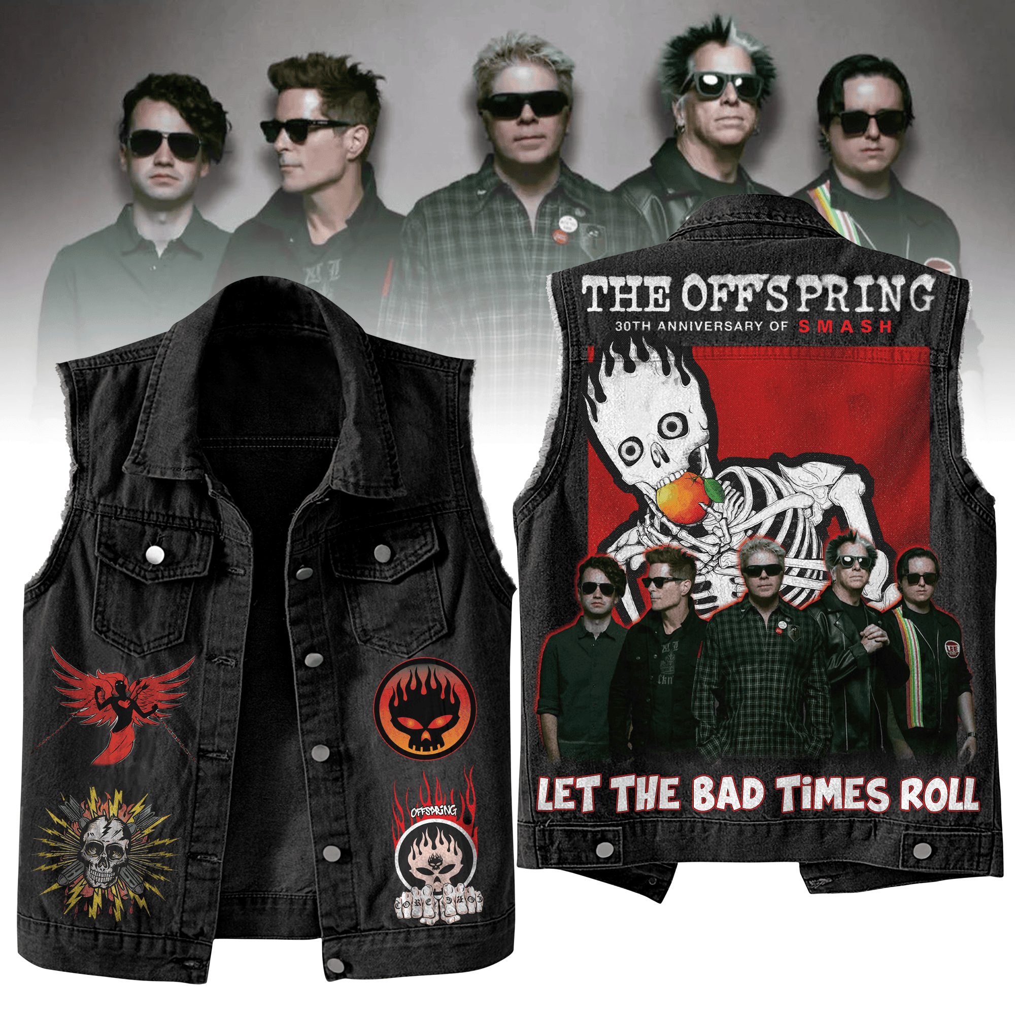 The Offspring Music Style Sleeveless Jacket For Fans