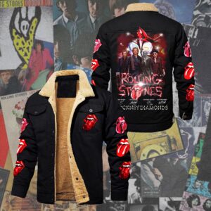 The Rolling Stones Music Style Fleece Thermal Cotton Jacket For Fans