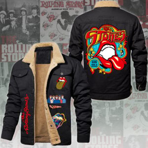 The Rolling Stones Music Style Fleece Thermal Cotton Jacket For Fans