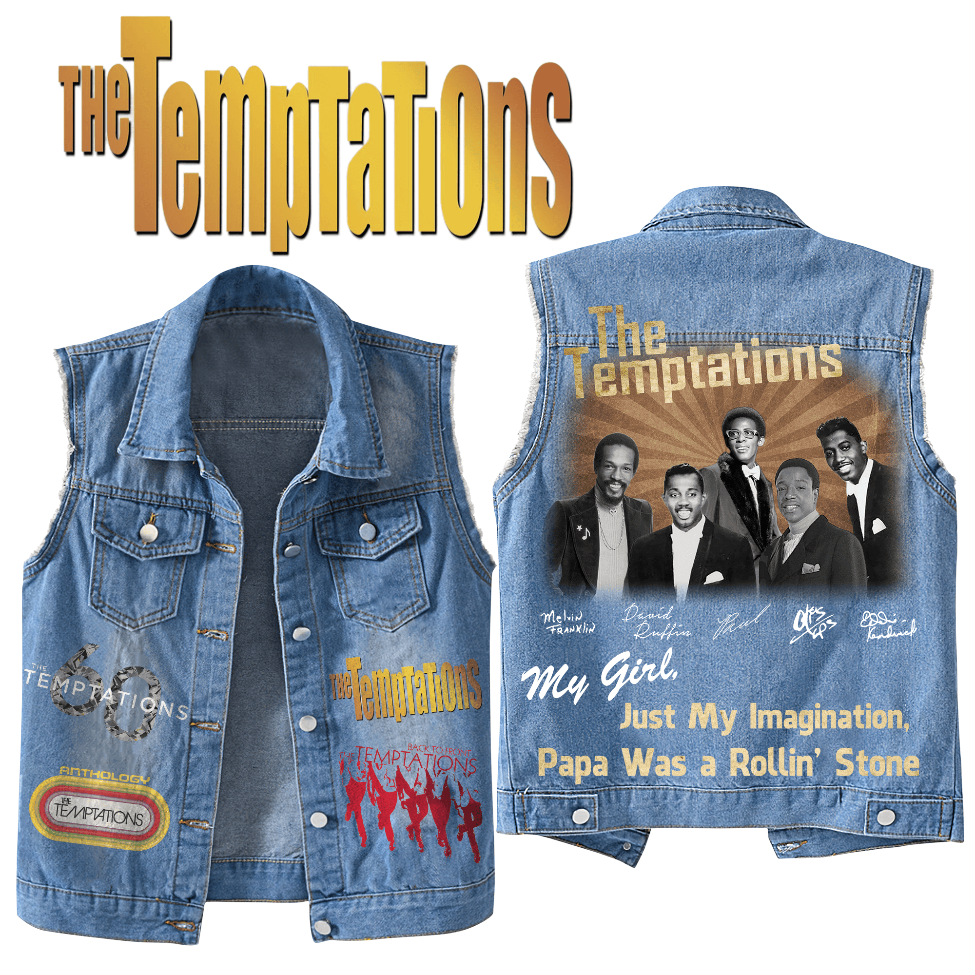The Temptations Music Style Sleeveless Jacket For Fans