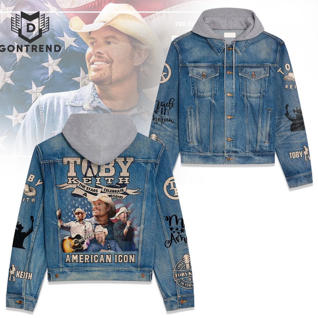 Toby Keith American Icon Music Style Hooded Denim Jacket For Fans