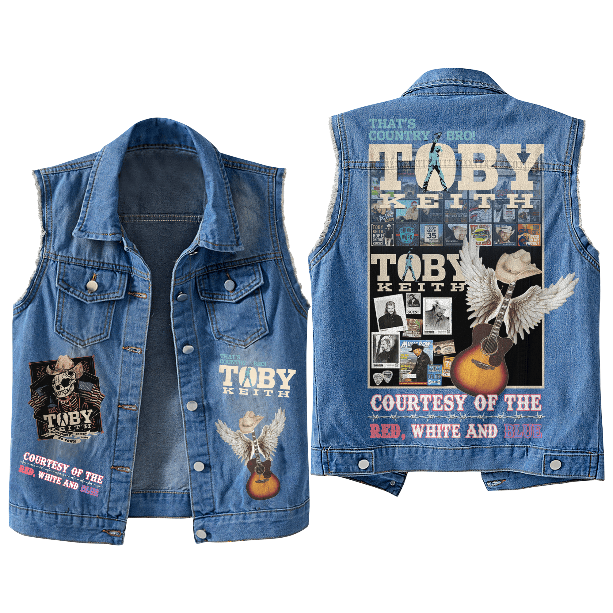 Toby Keith Music Style Sleeveless Jacket For Fans