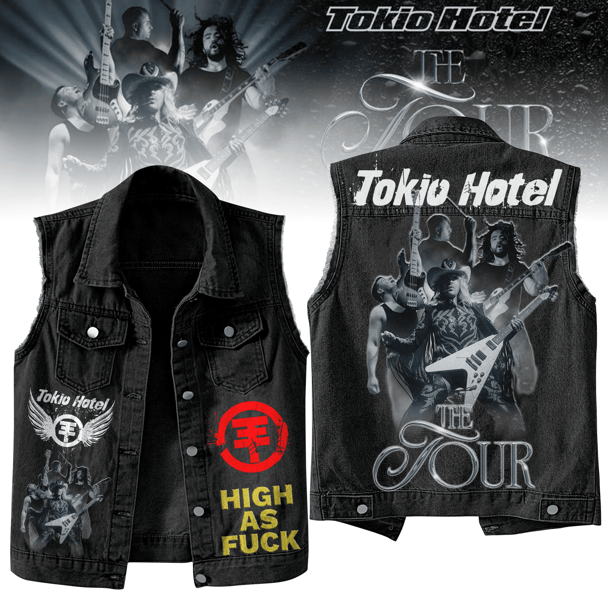 Tokio Hotel Music Style Sleeveless Jacket For Fans