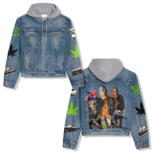 Too Short Music Style Hooded Denim Jacket For Fans