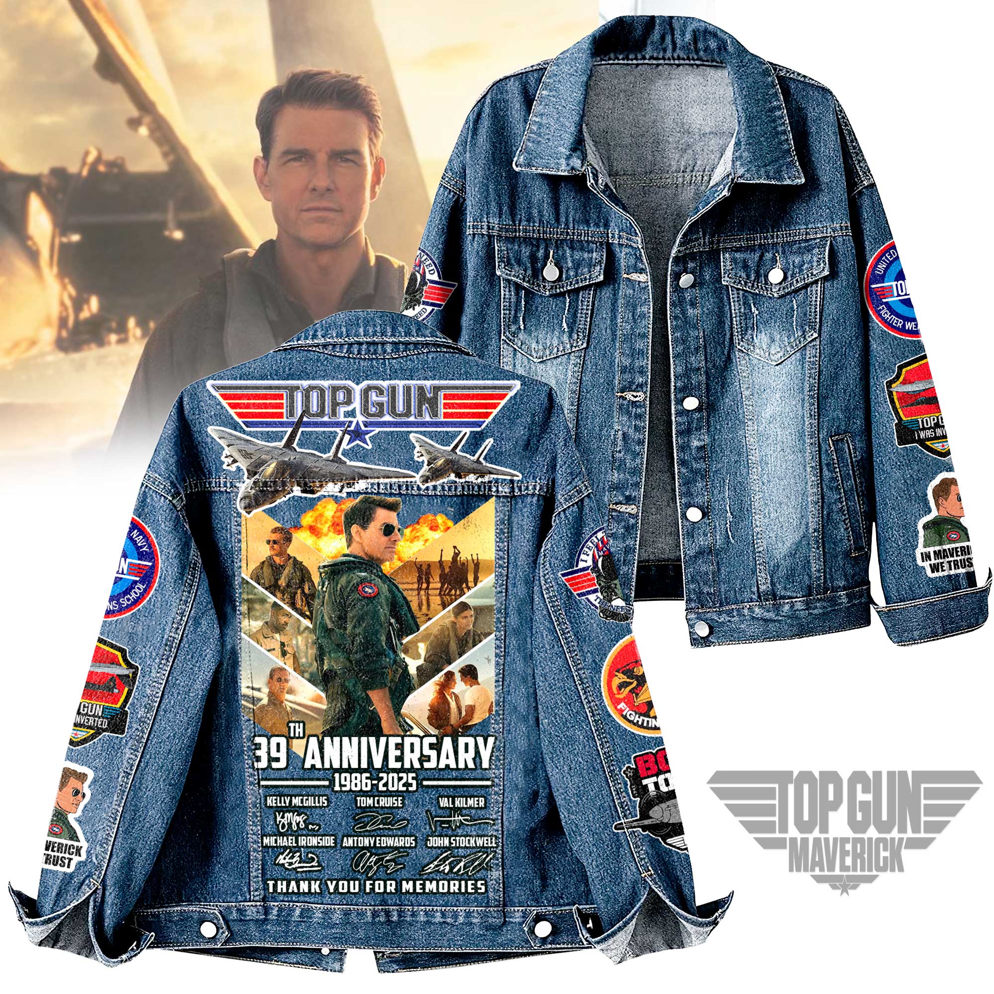 Top Gun: Maverick Movies Denim Jacket Gift For Fans