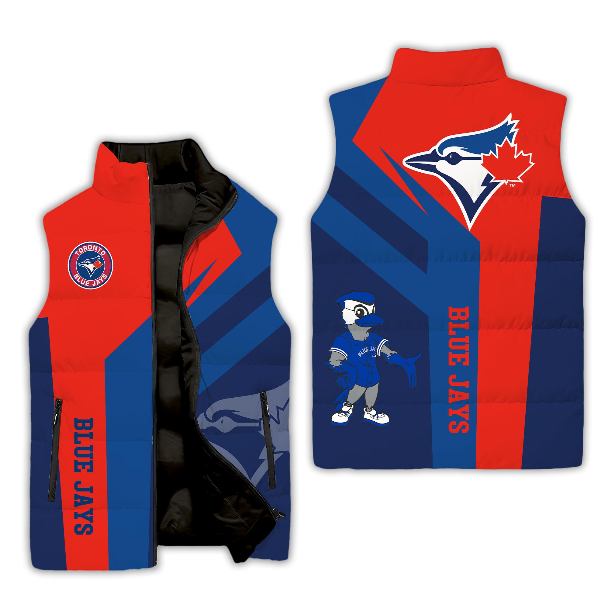 Toronto Blue Jays MLB Style Sleeveless Puffer Jacket For Fans