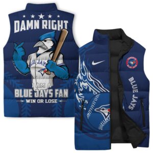 Toronto Blue Jays MLB Style Sleeveless Puffer Jacket For Fans