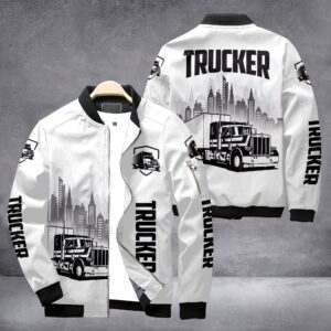 Truck Driver Style Bomber Jacket For Fans