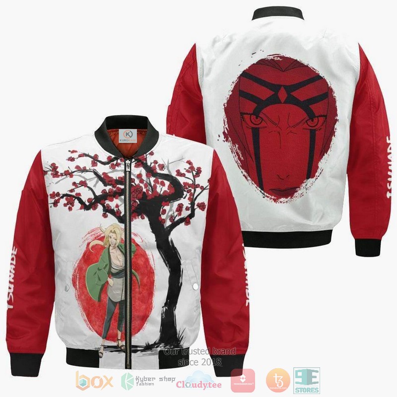 Tsunade Naruto Outfits Anime Ninja Under The Sun Anime Style Bomber Jacket For Fans