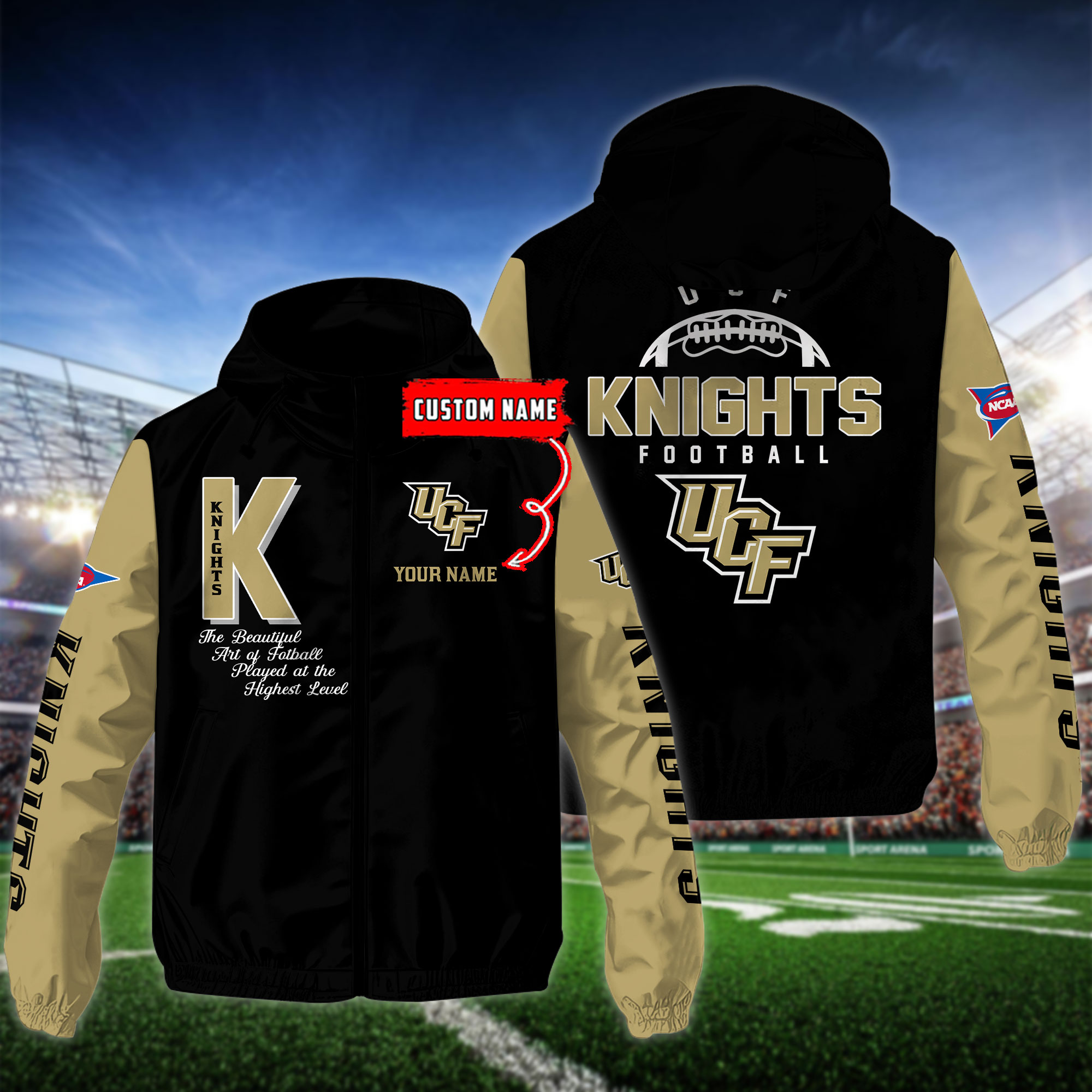 UCF Knights NCAA Personalized Style Windbreaker Jacket For Fans