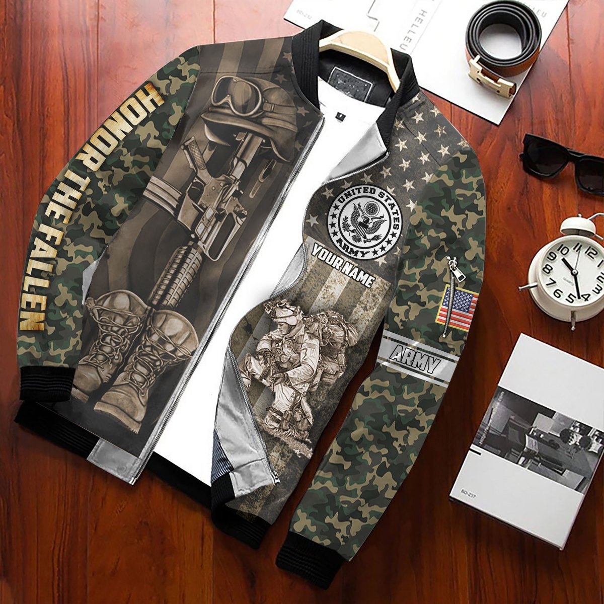 United States Army Style Bomber Jacket For Fans