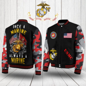 United States Marine Corps Army Style Baseball Jacket