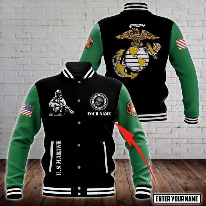 United States Marine Corps Style Baseball Jacket For Fans