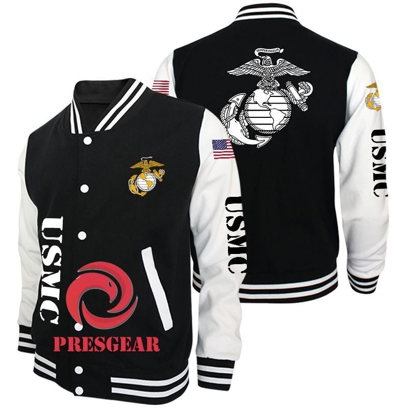 United States Marine Corps Style Baseball Jacket For Fans