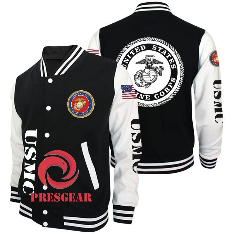 United States Marine Corps Style Baseball Jacket For Fans